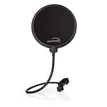 Clear Sound - Cut the post-production hassle of reducing pop sounds with our microphone pop filter. It features a double layer of mesh to ensure a smooth recording free of distortion. Strong - This mic pop filter has a flexible yet sturdy gooseneck h...