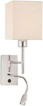 George Kovacs P477-077 George's Reading Room LED Swing Arm Wall Lamp, Chrome