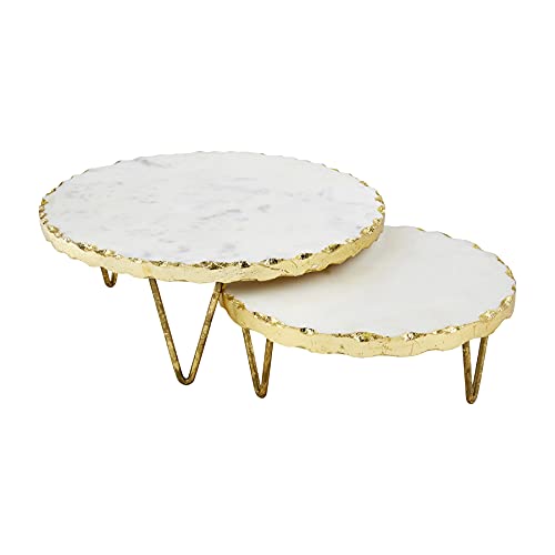 Mud Pie Marble and Gold Edge Riser Set, small 3