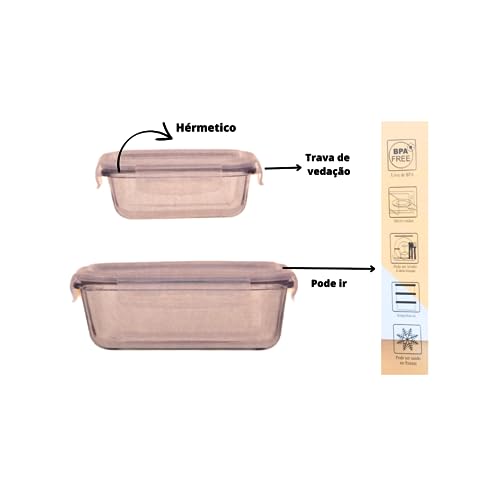 Pote De Vidro Marmita Hermetico Porta Mantimentos Kit Com 10