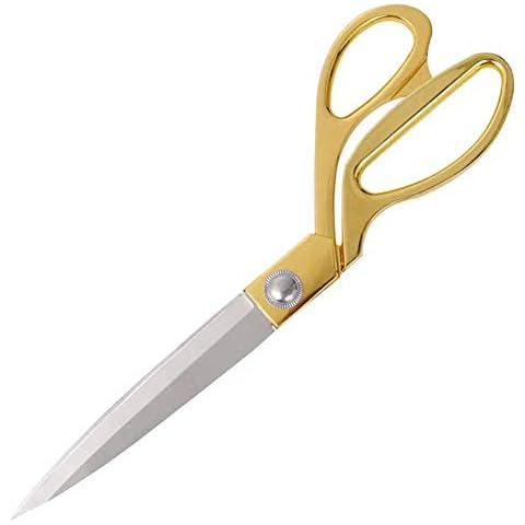 SUNLAND Professional Stainless Steel Heavy Duty Tailor Scissors (11 inch, Gold) Cover