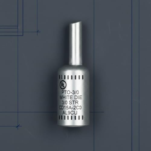 Image of Morris 90986 Offset Solid Pin Terminal Compression Type Connector with 3 /0 to 1 /0 Wire Range, 5-Pack