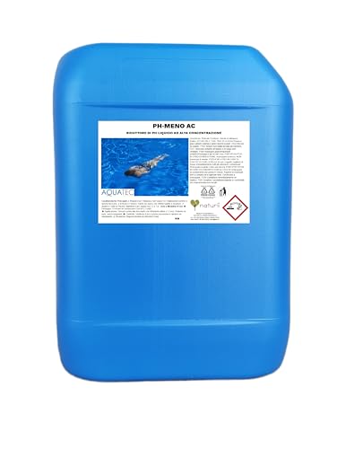 Aquatec 25 kg PH Meno Liquido AC – Alta Concentrazione, Correttore e Abbattitore PH per Piscine – Prodotto Autorizzato, Trattamento Acqua Efficace