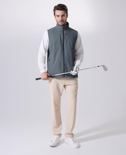 Image of Susclude Men's Quick Dry Lightweight Softshell Vest Windproof Sleeveless Jacket for Fishing Work Golf Hiking Casual Travel