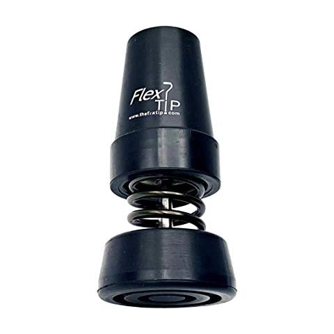 FlexTIP – Round Rubber Replacement Tip for Fashionable Walking Canes – Anti-Shock, Bending, All-Terrain Stability & Traction – Universal Attachment for 3/4” ID Walking Stick, Solid or Aluminum Cover