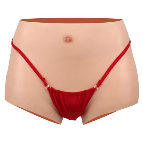 Silicone Realistic Vagina Panties Hip Buttock No Sticky for Crossdresser Transgender Cosplay Size L
