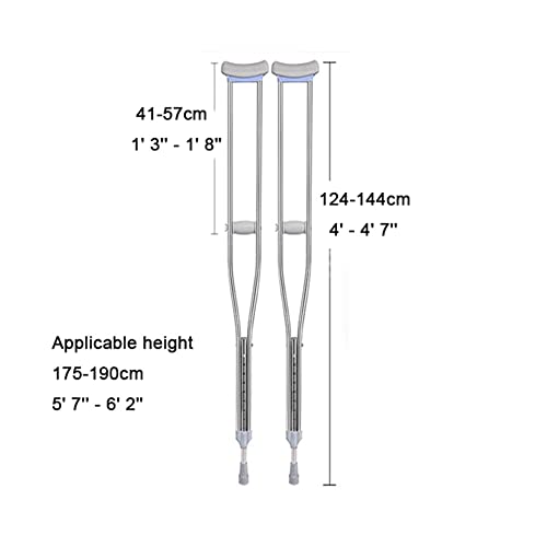 Béquilles de marche en aluminium légères avec coussinets confortables - 3