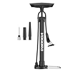 VOGORA Bike Pump with Presta & Schrader Valves, Bicycle Pump for all Bikes, Foot Pump for Car Tyres, Road Mountain Bikes & Balls