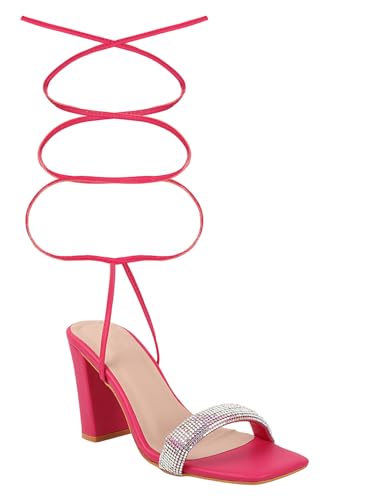 Image of TRYME Alluring and Voguish Block Heel Light Weight Comfortable & Trendy Party Heels for Girls & Women