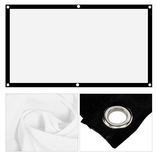 Écran de projection 16:9 épais en polyester blanc portable 152,4 cm