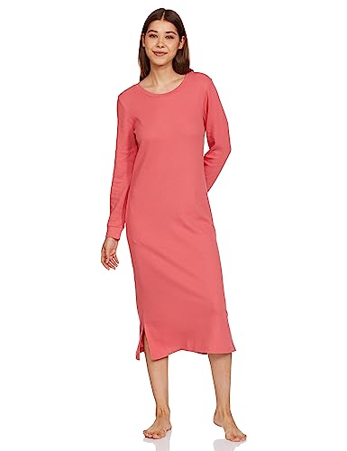 Image of Amazon Brand - Symbol Women's Casual Cotton Blend Waffle Calf Length Regular Fit Nighty (Available in Plus Sizes)