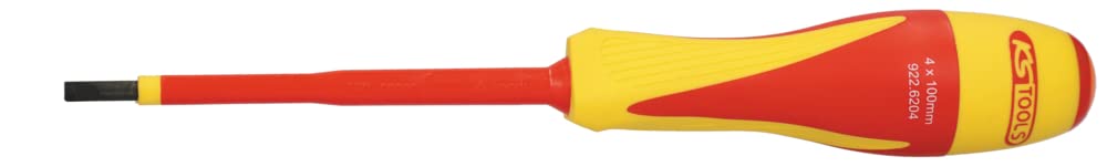 KS Tools 922.6219 Zestaw Wkrętaków Narzędzia, 2-komponentowe izolowane, 1000 V, 16-częściowy, żółty/czerwony