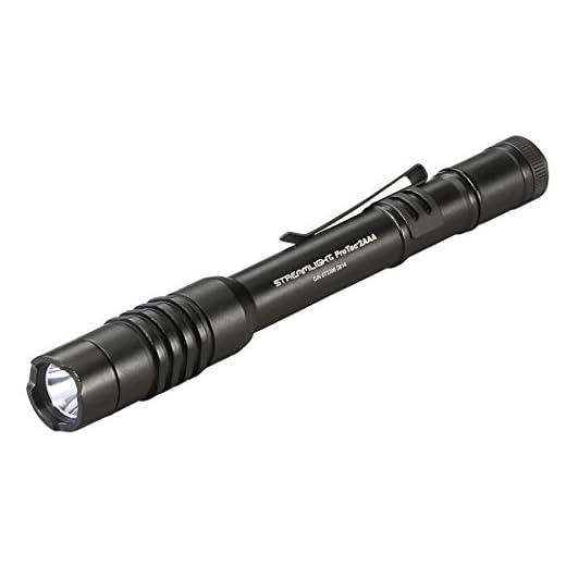 Streamlight 88039 ProTac 2AAA 130 Lumen Professional Tactical Flashlight with High/Low/Strobe w/ 2 x AAA Batteries - 130 Lumens, Black