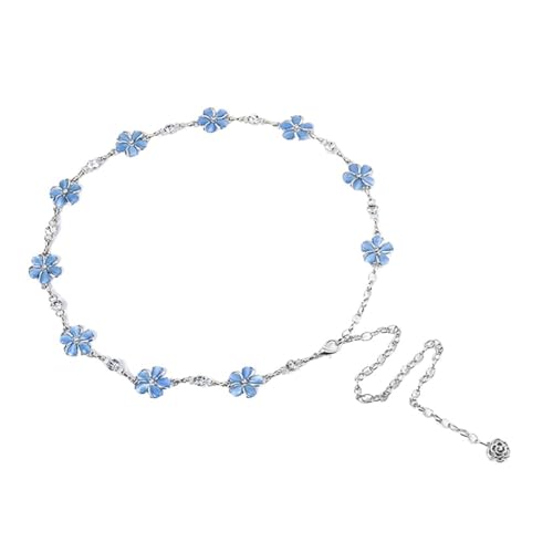 Flower Waist Chain Belt Decoration Dress Sweet Metal Chain Korean Dress Belt