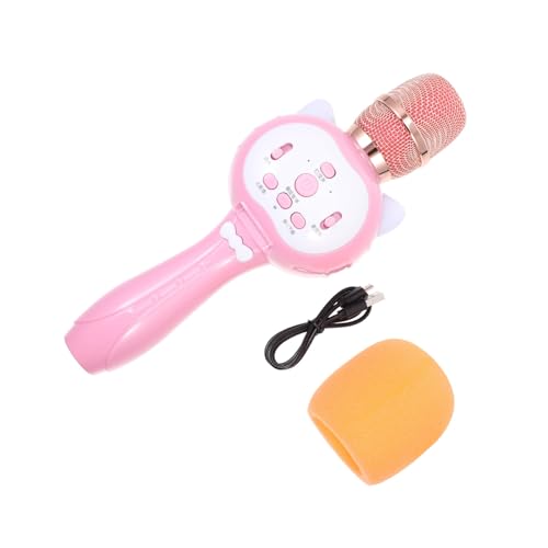 ifundom AI Smart Wireless Singing Microphone Portable Educational Plaything for S Grasp and Wrist Strength Development Pink Creative Musical for Home Karaoke Fun