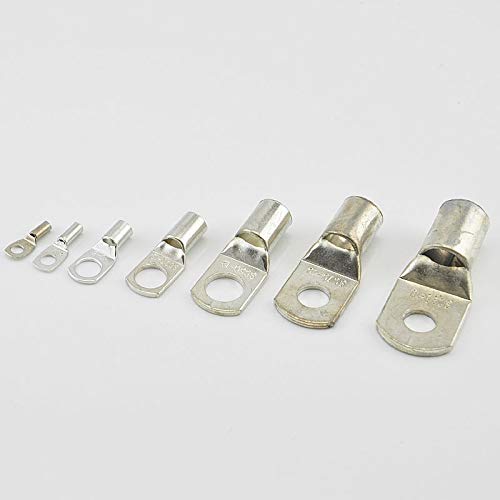 Davitu 5PCS SC50-10 Tined copper connecting terminal SC50-12 (DTGA) bolt hole cable lugs battery terminals 50mm square wire - (Color: screw dia 10mm)