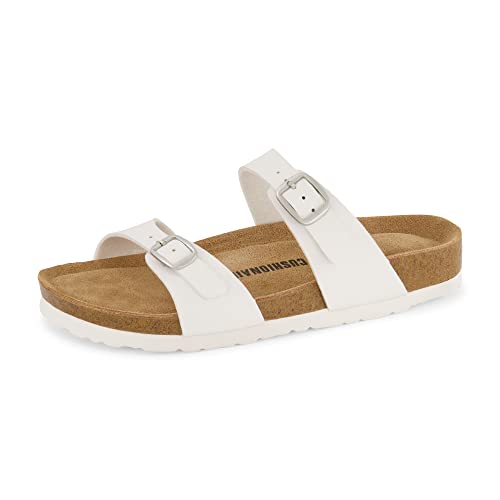 CUSHIONAIRE Women's Liam Cork footbed Sandal with +Comfort