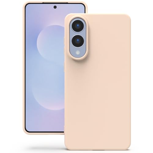 Image of YATWIN Silicone Case for Samsung Galaxy S25 FE 4G, Soft-Touch, Shockproof, DustProof, Antiskid Phone Cover for Samsung Galaxy S25 FE - Light Pink