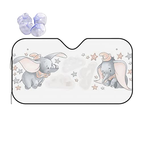 車用品デ ィズニー ダンボ かわいい アニメ サンシェード 車フロントガラス用サンシェード 吸盤式 車用品 遮光 遮熱 日よけ 日除け 高温隔離 130x70cm