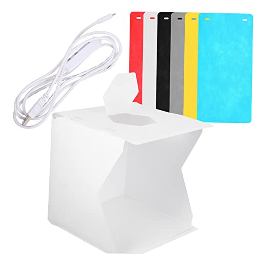 DIYEAH 1 Set Box Photo Studio Box LED Photography with Backdrops Portable Folding Design for Jewelry Watch and Craft Photography