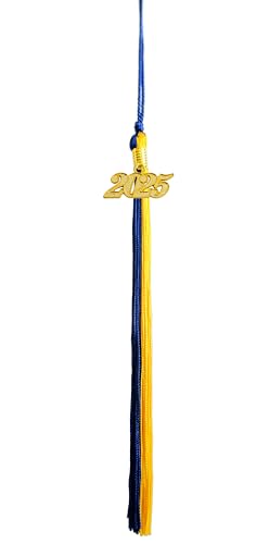Image of Graduation Tassel 2025, Navy Blue and Gold Tassel 2025
