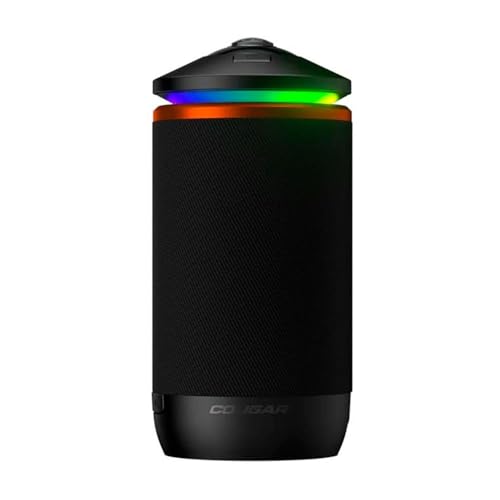 COUGAR GAMING | CAMERA PANORAMIQUE GAMING | CAMÉRA DE STREAM CYCLOPS RGB USB TYPE C NOIR - Caméra AIO - 2 microphones MEMS - Haut-parleur acoustique - Objectif fish-eye - Résolution 1920p