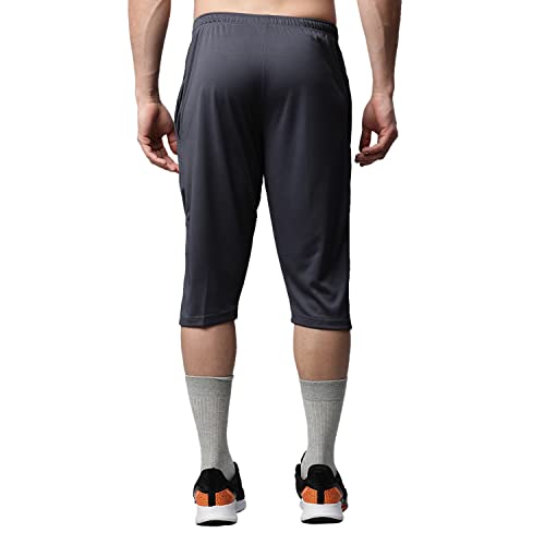 Image of Mack Jonney Dryfit Lycra Solid 3 /4th Capri for Men (Pack of 3)-Dryfit D13 BLK Gry L.Gry 03-P