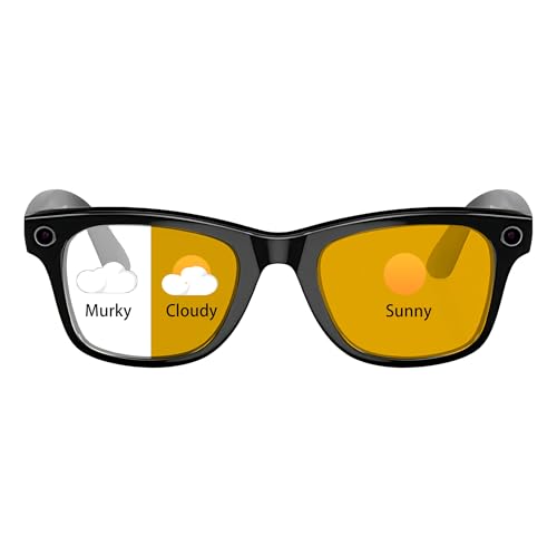 Image of YEIN Yellow Photochromic Replacement Lenses for Ray-Ban Meta RW4006, Unisex, Blue Light Blocking /Reading Glasses /Sunglasses(No Magnification)