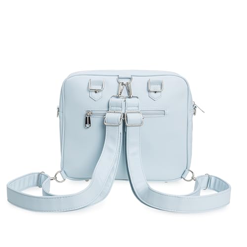 Image of Square Kawaii Ita Bag Crossbody Shoulder Backpack With Insert Pin Display | Large Space For Dolls & Badges, For Anime Kpop Lovers Daily Outings