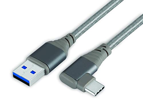 Image of Nextech USB 3.0(M) to USB-C R /A (M) Braided Cable 1.5M (Space Grey) | type c cable Fast Charging USB C Cable | Braided Type C Cable for High Speed Transfer of 5 GBPS | Charging Cable