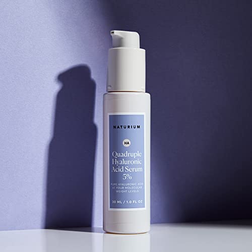 Naturium Quadruple Hyaluronic Acid Serum 5 Hydrating Plumping Face Serum Anti Aging Moisturizing Skin Care Fragrance Free 1 oz