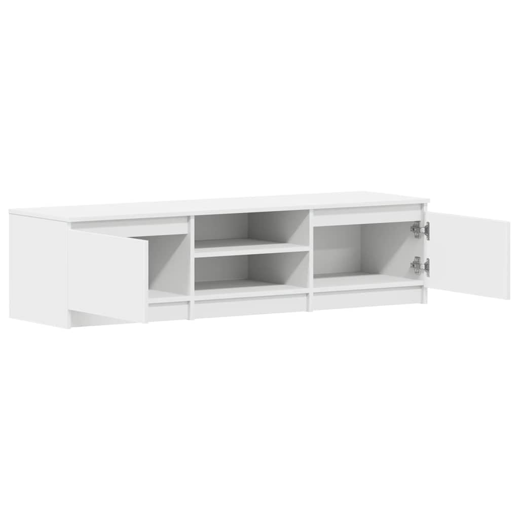 Szafka pod telewizor biała komoda na telewizor szafka pod telewizor, 140 x 40 x 35,5 cm, materiał drewnopochodny
