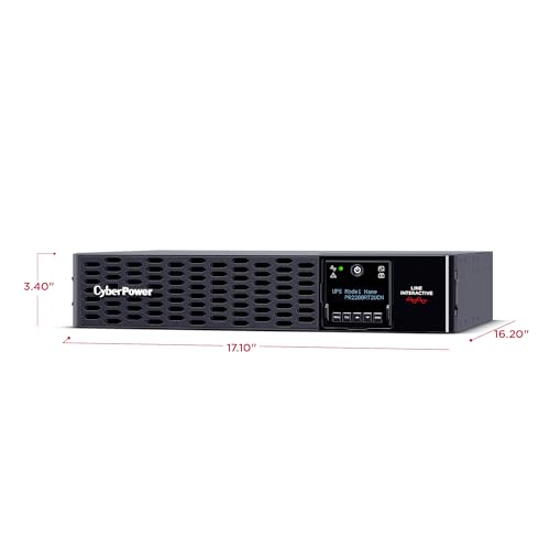 Image of CyberPower PR2200RT2UCN Smart App Sinewave UPS Battery Backup and Surge Protector, 2200VA /2200W, 8 Outlets, 2U Rack /Tower, AVR, Pre-Installed RMCARD205, Cloud Monitoring, UL Certified