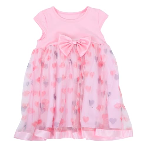 BESPORTBLE Girl Heart Dress Cute Sleeveless Mesh Summer Outfit for Playtime Special Occasions Lightweight Breathable Clothes with Charming Heart Accents for Newborn