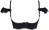 Axami Sexy Hebe BH in schwarz mit Tüllrüsche und Trägerchen 70E