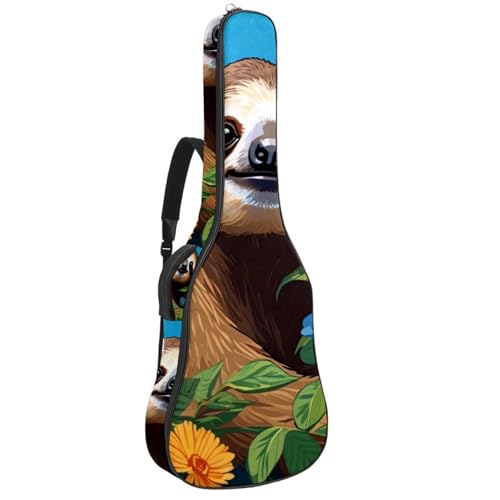 Sac pour guitare étanche imprimé fleuri, housse guitare acoustique pour cours et voyages