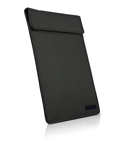 Silent Pocket Faraday Bag Tablet Sleeve - Leather or Waterproof Nylon - Signal Blocking Device Shielding for iPad, Samsung Galaxy Tab, Most Tablets for Travel, Privacy (Charcoal Grey Nylon, X-Large)