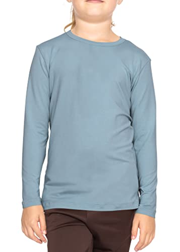 Image of Shirts for Girls Long Sleeve Crew Neck Top, Hoodie or 3 /4 Sleeve Soft Stretch Kids Lightweight Size 2-16