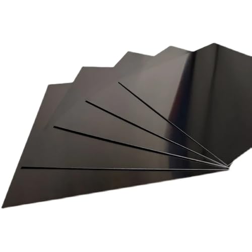 5pcs Aluminium Sheet Metal, 200x200x0.5mm Black Anodized Aluminium Sheet Metal for Laser Engraving Parts