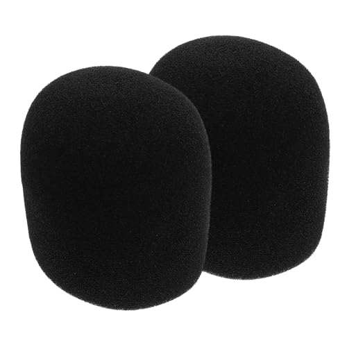 Ciieeo Funda para Micrófono de Mano Grande 2 Piezas Protector Antiviento de Esponja Gruesa Lavable Accesorio para Micrófono de Condensador Funda Protectora Resistente al Viento