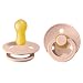 BIBS Pacifiers | Natural Rubber Baby Pacifier | Set of 2 BPA-Free Soothers | Made in Denmark | Blush | Size 6-18 Months