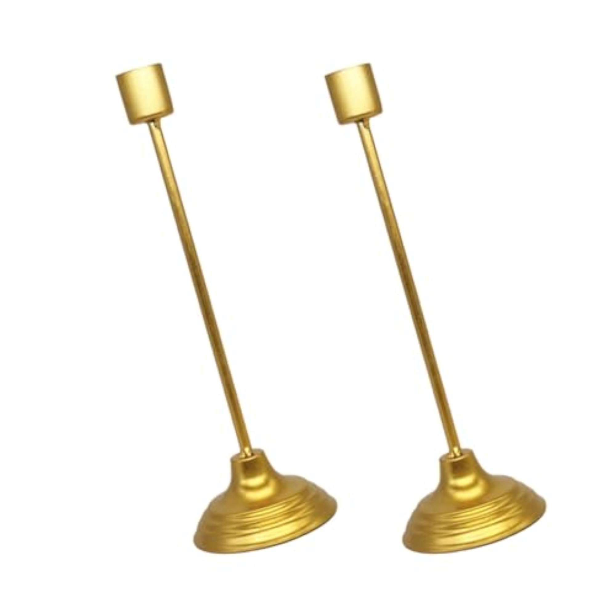 2 Pieces Metal Candle Holders Iron Candelabra