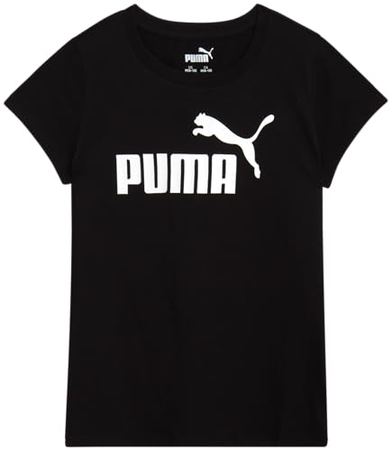 Image of PUMA Girls T-Shirt - Core Logo T-Shirt for Girls - Basic Athletic Crewneck Short Sleeve Tee (7-16)