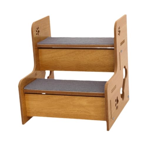 WeiLaiKeQi Pet Stairs 2 Step Stable with Carpet for and Puppy Non Slip Portable for Window Couches