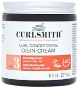 CURLSMITH Curl Conditioning Oil-in-Cream, Leave In for Thick Curly Hair, Deep Moisture Curl Conditioner, For All Types, Vegan and Cruelty-free, 8 oz