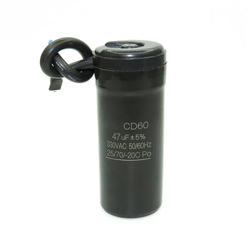 Motor Start Capacitor 330VAC CD60 50HZ 60Hz 47UF,64UF,75UF,80UF,88-108UF Refrigerator Freezer Compressor Starting Capacitor Replacement Part(47UF)