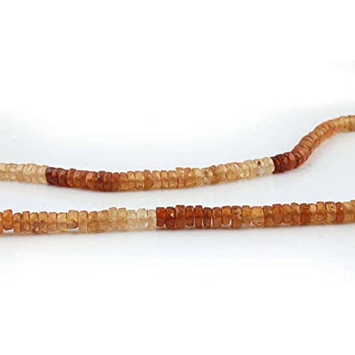 LKBEADS 1 Strand Helioder Yellow Aquamarine Faceted Heishi Beads Rondelles - Wheel Roundles Beads 5mm 14 Inches Long SB1375