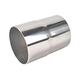 BATONECO ID 2.75 Inch to OD 3 Inch Exhaust Pipe to Component Pipe Adapter Reducer 2.75'' ID to 3'' OD Polished Stainless Steel 4' Overall Length