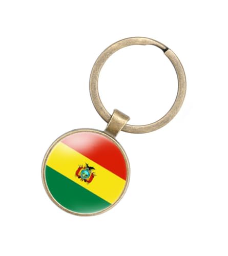 EnigmaGlow Bolivia Flag Keyring Key Chain Zinc Alloy Keychains Daily