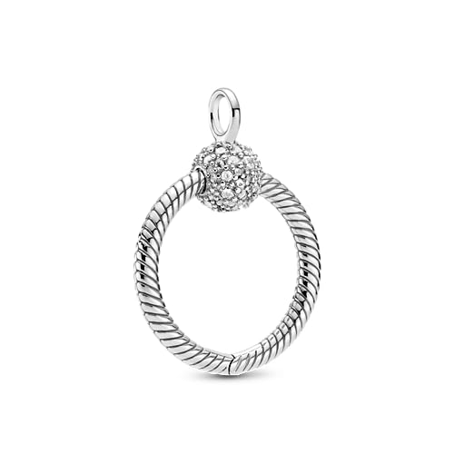 PANDORA Colgante O Pequeño Plata en Pavé 399097 C01 TALLA ÚNICA MUJER